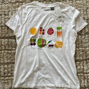NWT French Connection Tshirt with Fruit